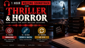 Scopri di più sull'articolo Musiche per scrivere Horror e Thriller: crea suspence e concentrati!